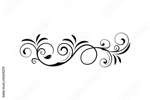 Swirls decorative florals ornament vintage
