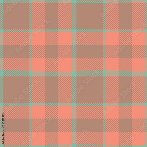 Modern Seamless Tartan in Deep Pale Teal tones Textile Design Variant 2219