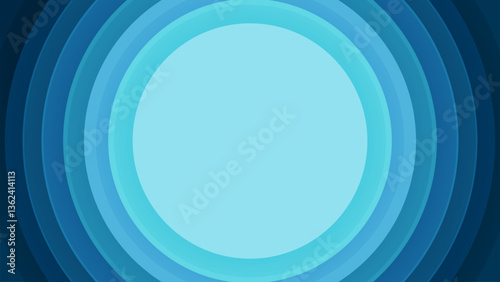 multi colored blue circle papercut with overlap layers background