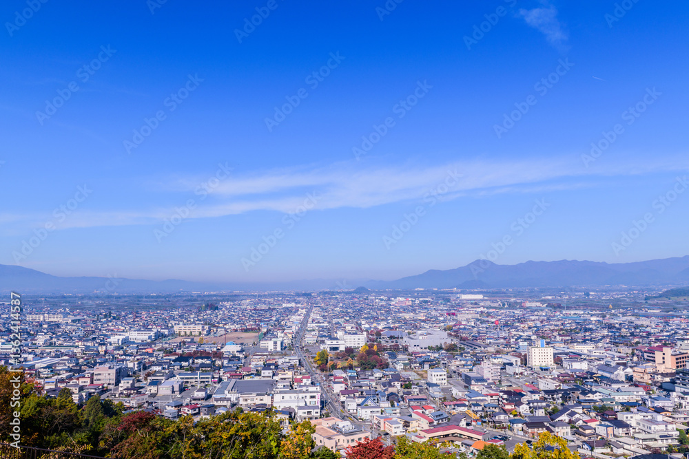 Obraz premium 将棋の町 天童を展望 