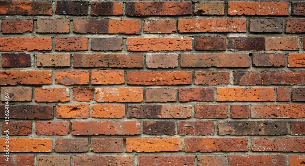 Obraz premium Rustic Red Brick Wall Texture Warm Light. AI Generated
