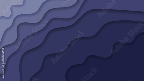 multi colored soft purple wavy papercut with overlap layers background