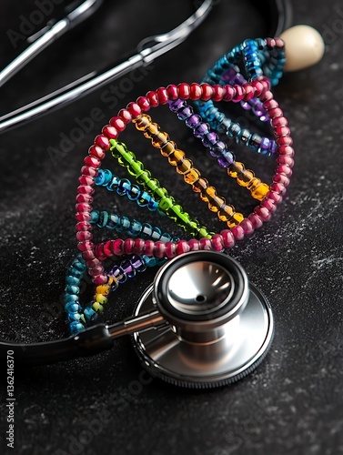 DNA Stethoscope Dark Background