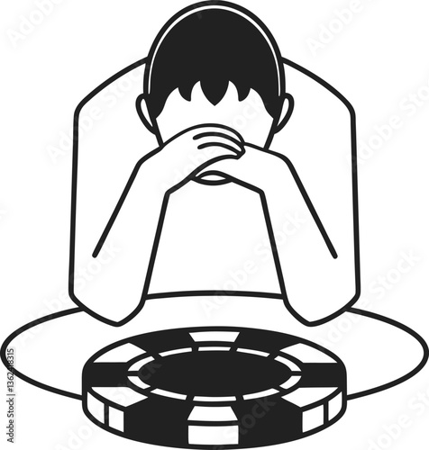 poker player in distress loss during high stakes game emotional reaction, gambling risk, strategy failure