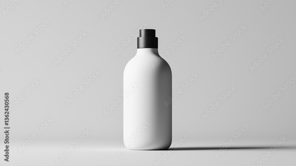 3d rendering of a white plastic bottle with a black cap. the bottle is standing upright on a plain white background. it appears to be empty and is the only object in the image. 3d rendering of a white plastic bottle with a black cap. the bottle is standing upright on a plain white background. it appears to be empty and is the only object in the image.