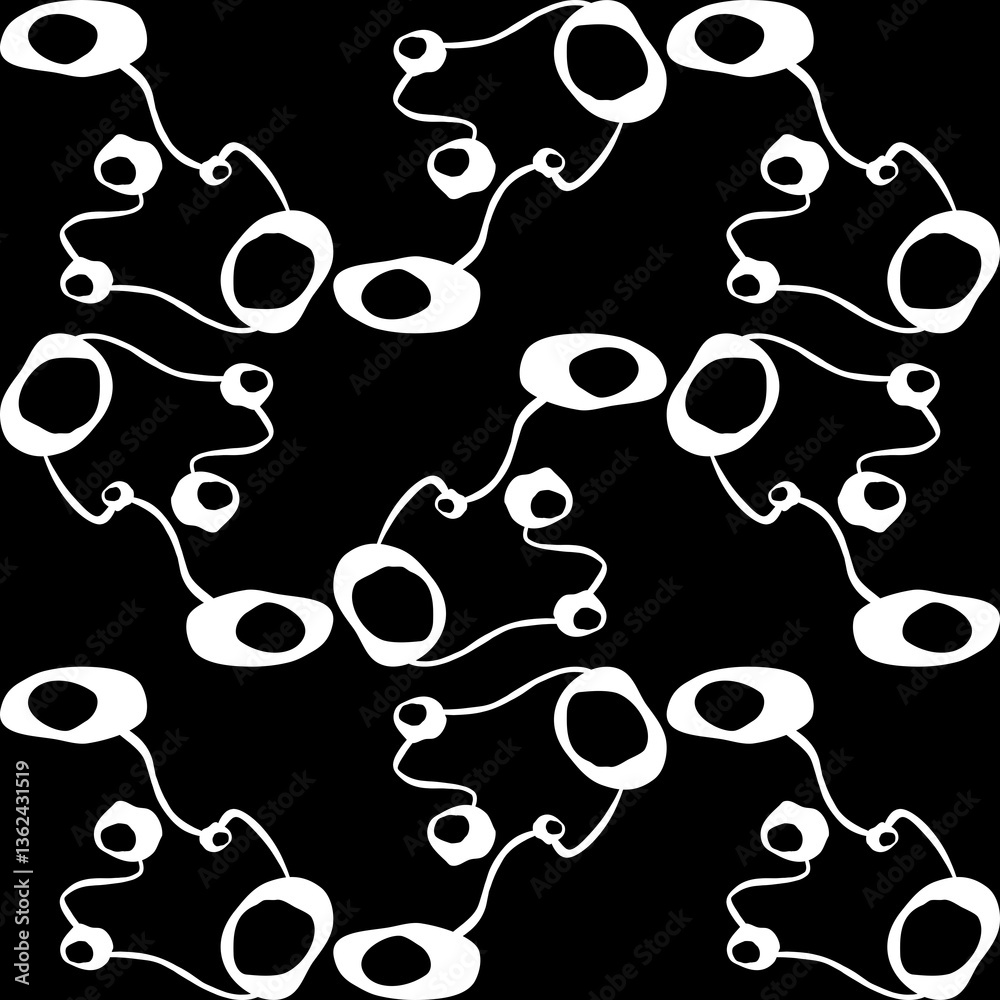 Fototapeta premium black and white seamless pattern