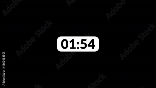 2 minute countdown timer animation seconds on transparent background 120 second countdown timer, Countdown video with alpha channel.	