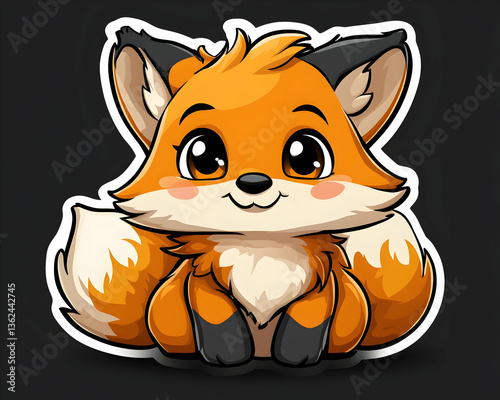 Cute fox sticker
