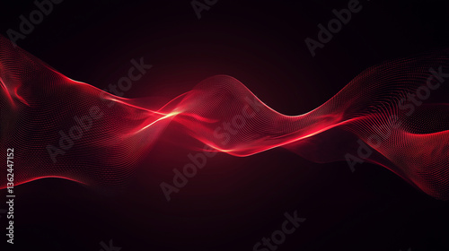 Dynamic Red Smoke Wave Design with Abstract Energy and Fractal Patterns