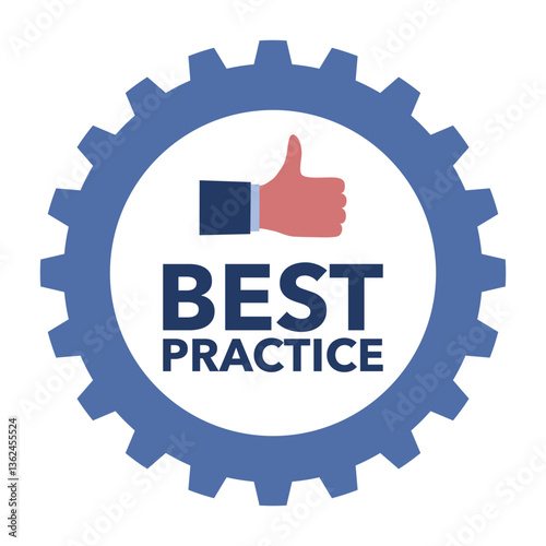 Best practice ribbon banner icon isolated on white background. Vector illustration