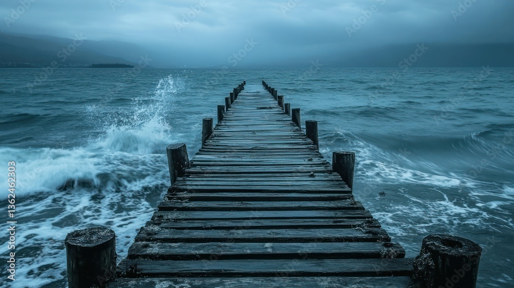 Fototapeta premium Stormy Pier