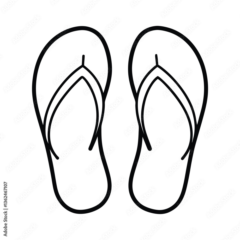 flip flops isolated on white background,