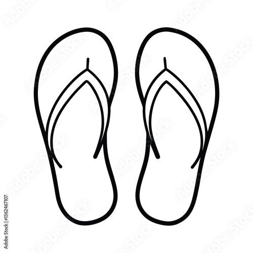 flip flops isolated on white background,
