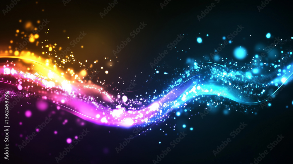 Fototapeta premium abstract background with glowing lights