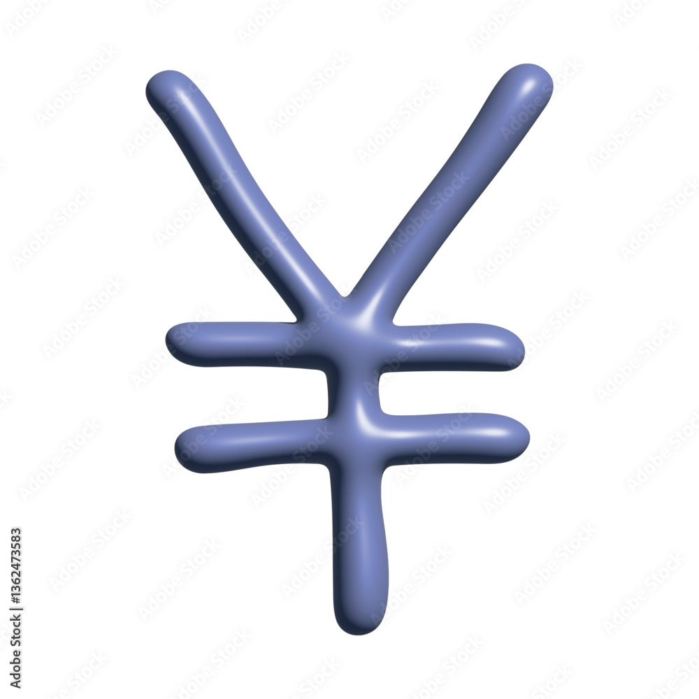 3d yen currency symbol. Single element for design 3d yen currency symbol. Single element for design
