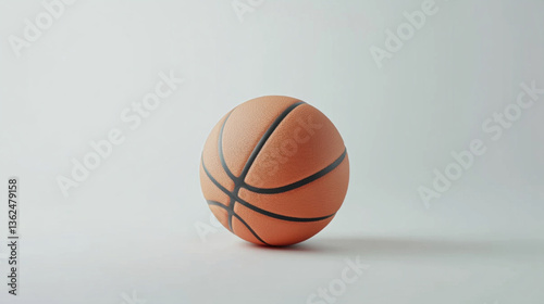 New orange basketball ball isolated on white