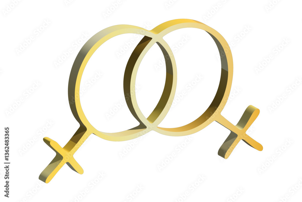 3d lesbian gender identity icon Symbol used to represent sex and gender 3d lesbian gender identity icon Symbol used to represent sex and gender