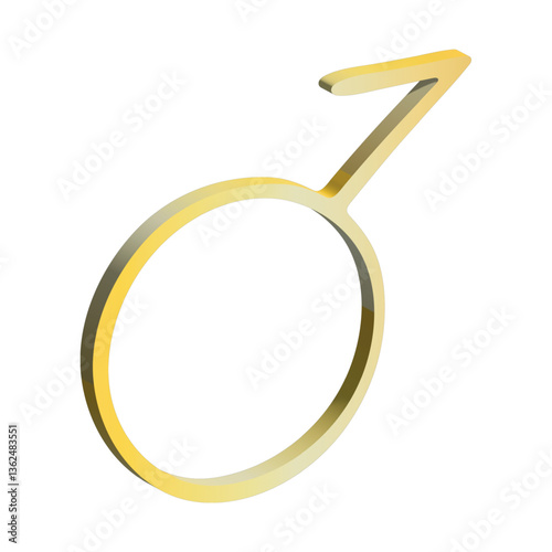 3d demiboy gender identity icon Symbol used to represent sex and gender
