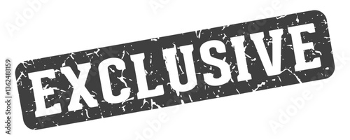 exclusive rectangular sign. exclusive stamp