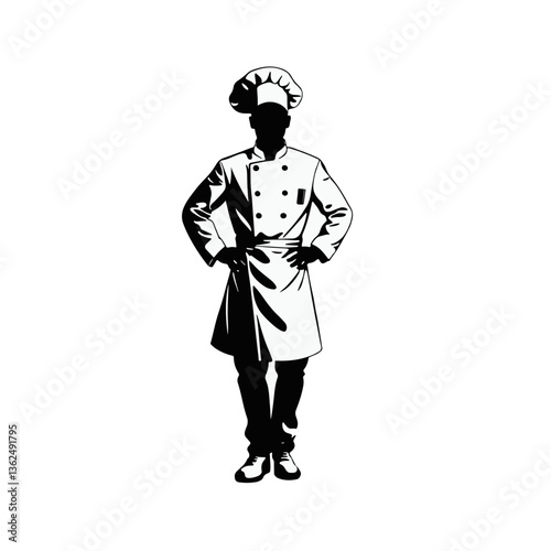 Chef standing confidently in uniform with arms crossed, displaying professionalism and skill in culinary arts