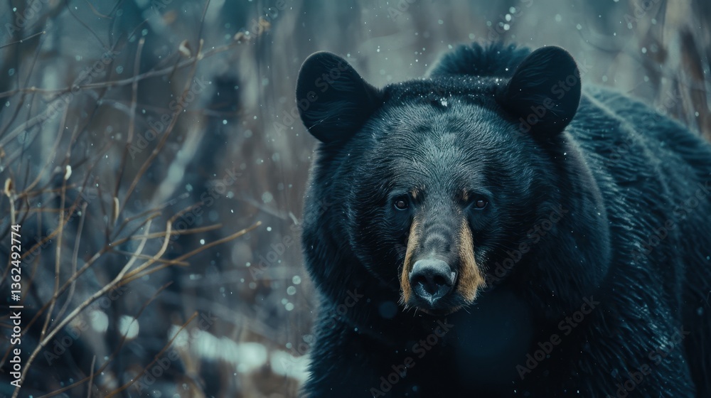 Fototapeta premium black bear in the forest