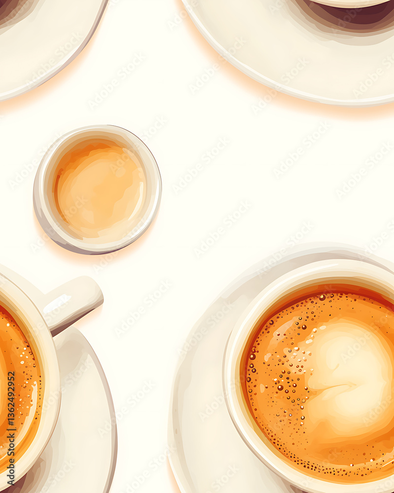 seamless pattern Realistic and artistic illustrations of coffee beans, brewing equipment, coffee cups for background or wallpaper seamless pattern Realistic and artistic illustrations of coffee beans, brewing equipment, coffee cups for background or wallpaper