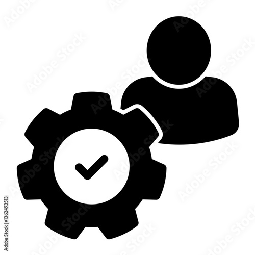 Manager Icon Glyph Style for Team Building Pack Icon Themes