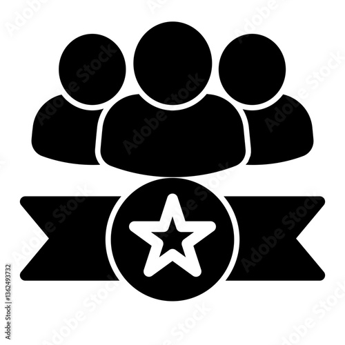 Team Icon Glyph Style for Team Building Pack Icon Themes