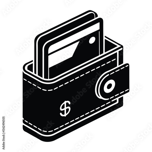 wallet vector illustration