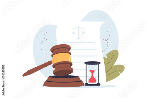 Law and Justice Concept Illustration. Illustrations for websites, landing pages, mobile apps, posters and banners