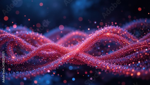 Abstract Digital Swirls: A captivating image showcasing intricate digital swirls, pulsating with vibrant energy and forming an abstract representation of a network.