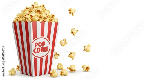 Popcorn On a white background