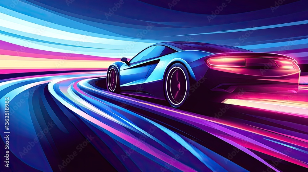 Night Drive: A Futuristic Speed Art Night Drive: A Futuristic Speed Art