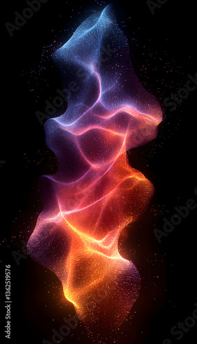 Ethereal digital artwork on black