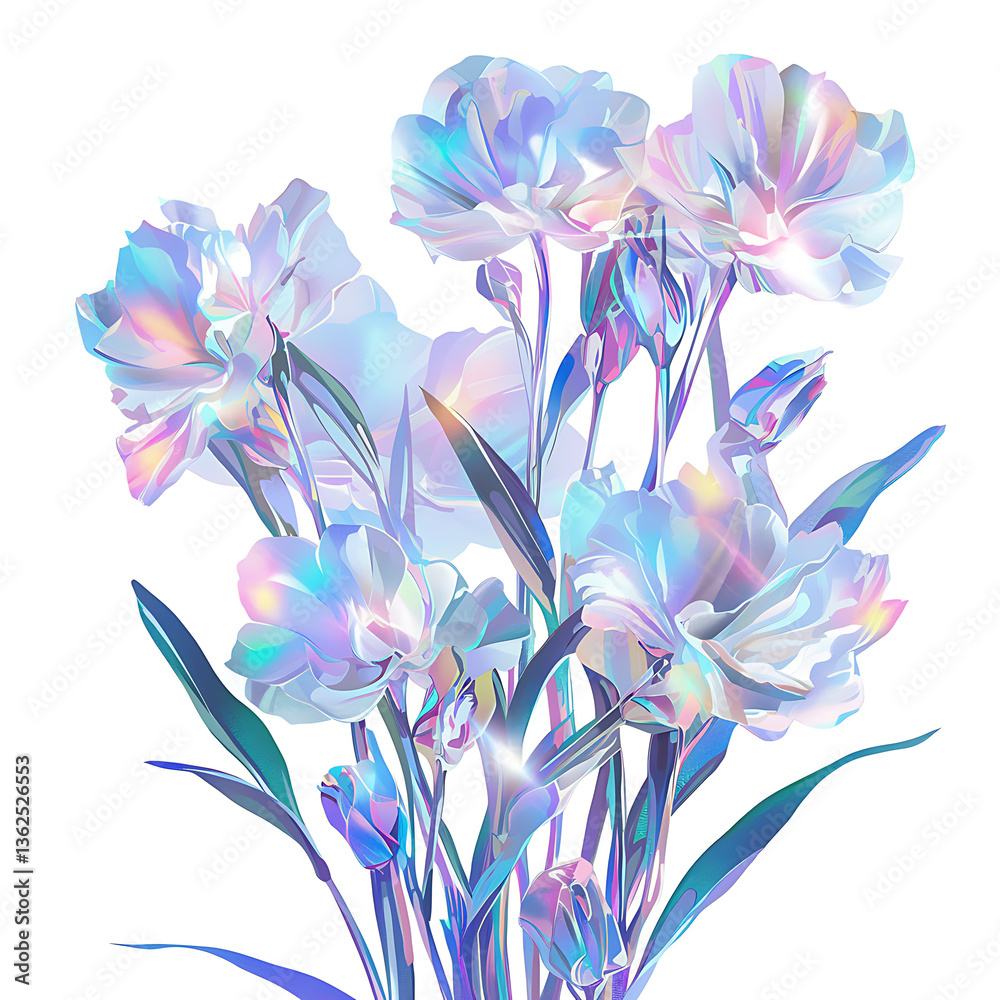 Fototapeta premium Floral flower vector Illustrations on white background