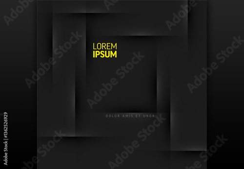 Obraz na płótnie Minimalist Dark gray Abstract Background template with place for your text content w salonie