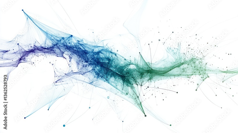 Naklejka premium Abstract network flow on white background