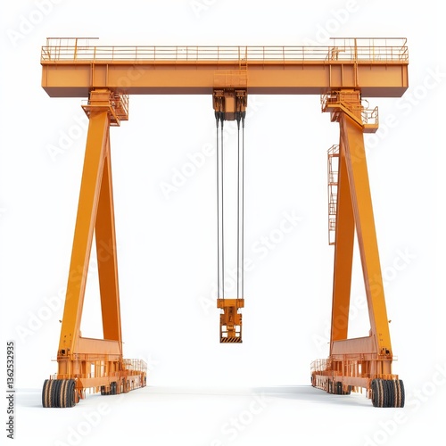 Orange Gantry Crane: Heavy Duty Industrial Lifting Equipment for Construction and Manufacturing Projects