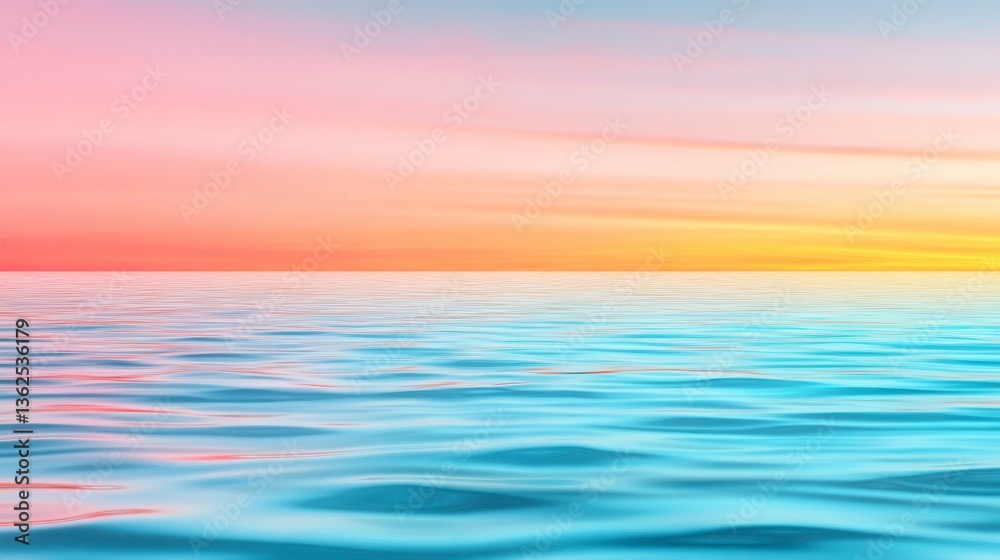 Serene Ocean Horizon at Dawn with Soft Pastel Color Palette Serene Ocean Horizon at Dawn with Soft Pastel Color Palette