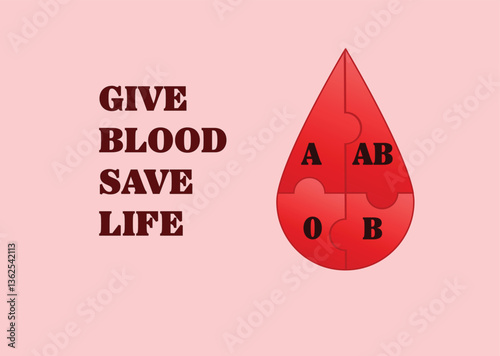 Give blood save life poster vector illustration