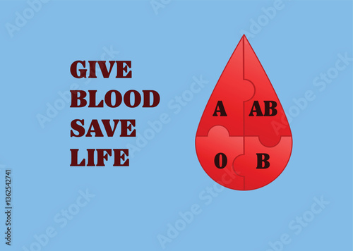 Give blood save life poster vector illustration