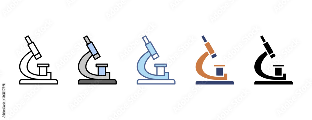 Obraz premium Research icon with multiple style