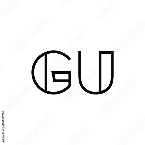 Free Download GU monogram logo design letter text name symbol monochrome logotype alphabet character simple logo - GFXLoad