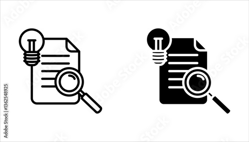 hypothesis icon set. Science and Research Icon. Line vector hypothesis sign, symbol for web design.