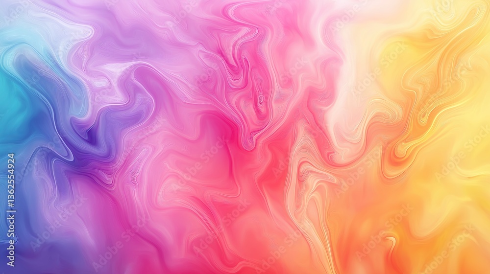 Obraz premium Vibrant tie-dye swirls in soft gradients, embodying creativity and fluidity in abstract design.