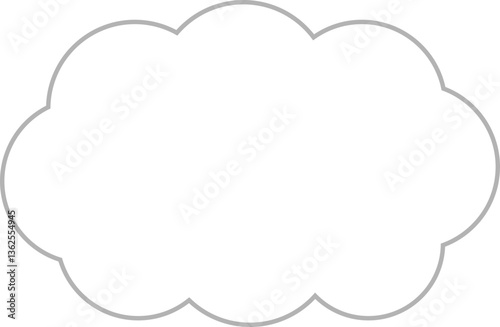 シンプルな雲形の吹き出し