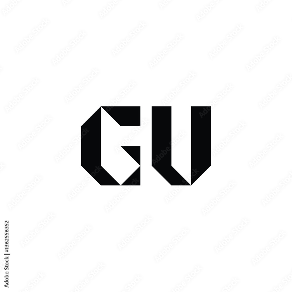 GU monogram logo design letter text name symbol monochrome logotype alphabet character simple logo GU monogram logo design letter text name symbol monochrome logotype alphabet character simple logo