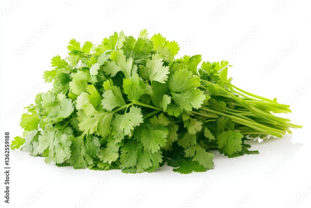 Fresh cilantro bunch ready for culinary use in various dishes and cuisines Fresh cilantro bunch ready for culinary use in various dishes and cuisines