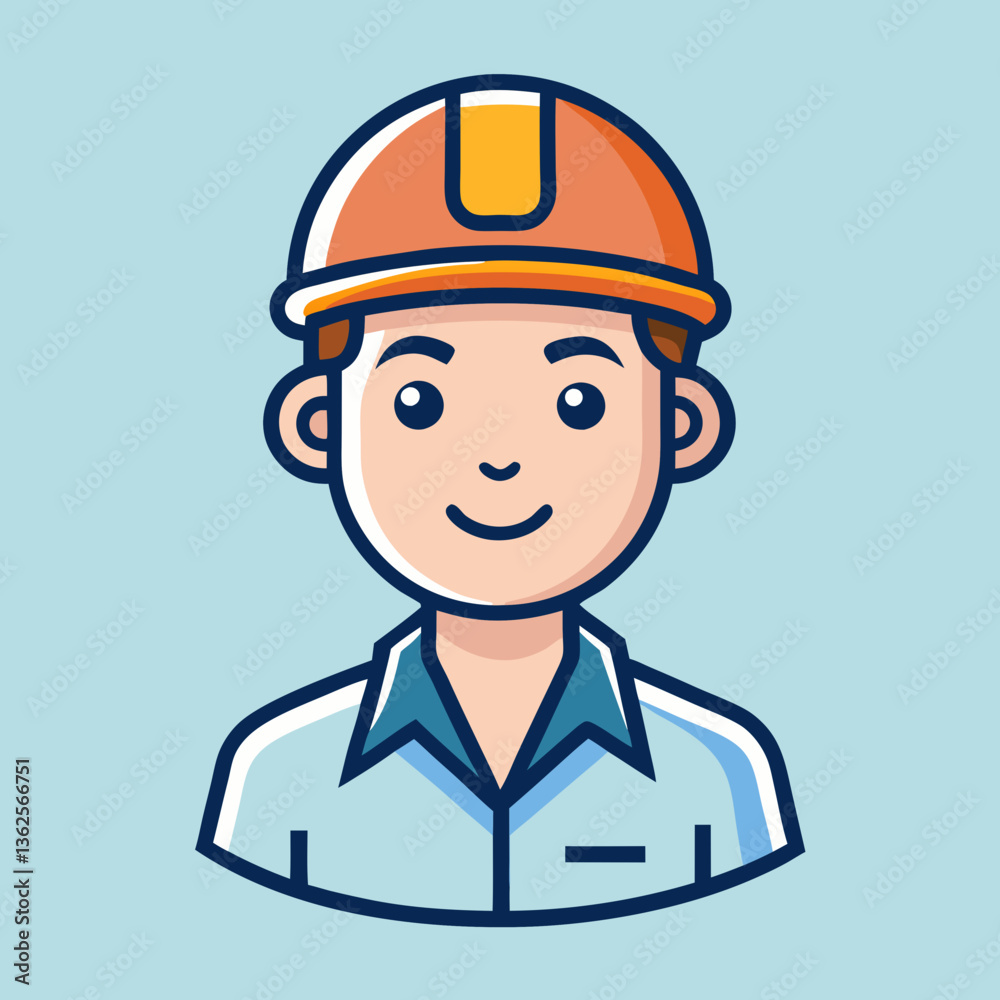 vector illustration of a builder vector illustration of a builder