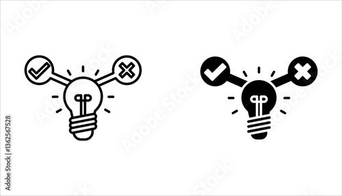 hypothesis icon set. Vector illustration for web design, isolated on white background.
